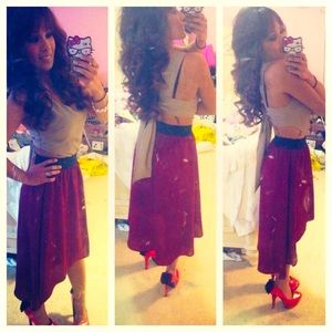 FOREIGN EXCHANGE Cut Out High Low Dress